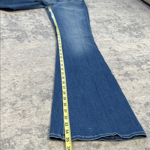 New L’Agence Marty High Rise Flare Jeans Hanson Blue Long Sz 25 - Picture 10 of 11